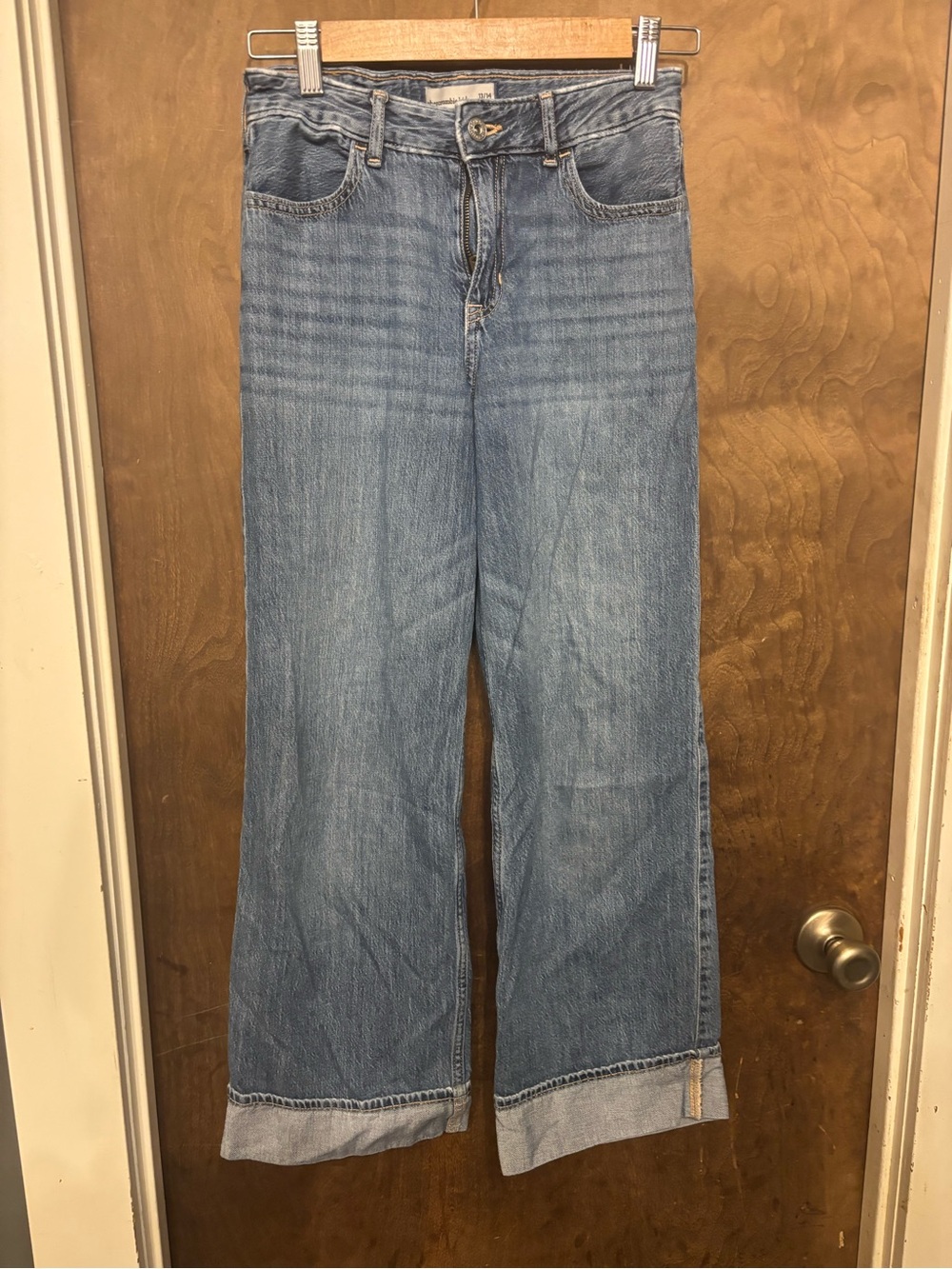 abercrombie kids Light Blue Wide-Leg Jeans